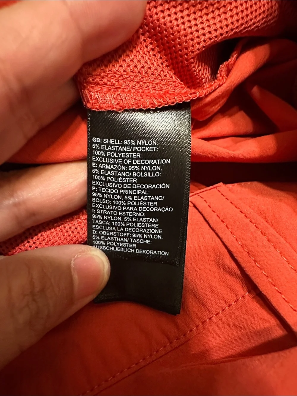 The North Face Men's Orange Red Hybrid Shorts - 34